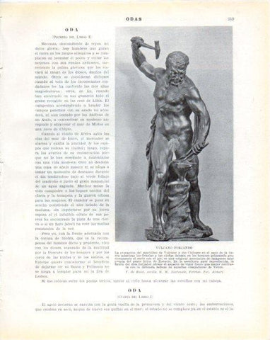 LAMINA V34355: Vulcano forjando por V. de Rossi