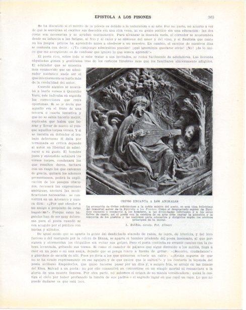 LAMINA V34362: Orfeo encanta a los animales por L. Robbi