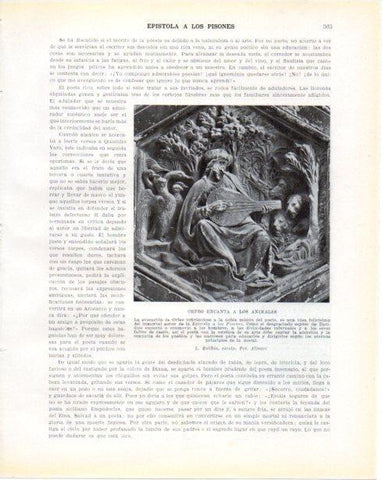 LAMINA V34362: Orfeo encanta a los animales por L. Robbi