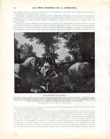 LAMINA V34353: Orfeo rodeado de animales por J. Brueghel