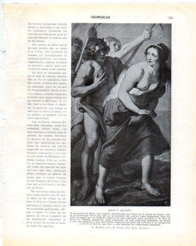 LAMINA V34348: Baco y Ariadna por E. Quellyn