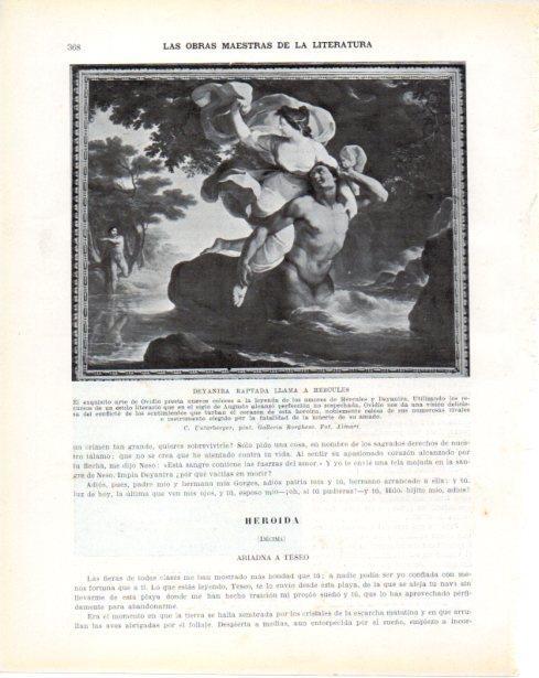 LAMINA V34364: Deyanira raptada llama a Hercules por C. Unterberger