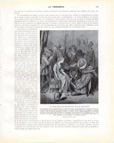 LAMINA V34375: La Cenicienta es reconocida por su piececito por G. Dore
