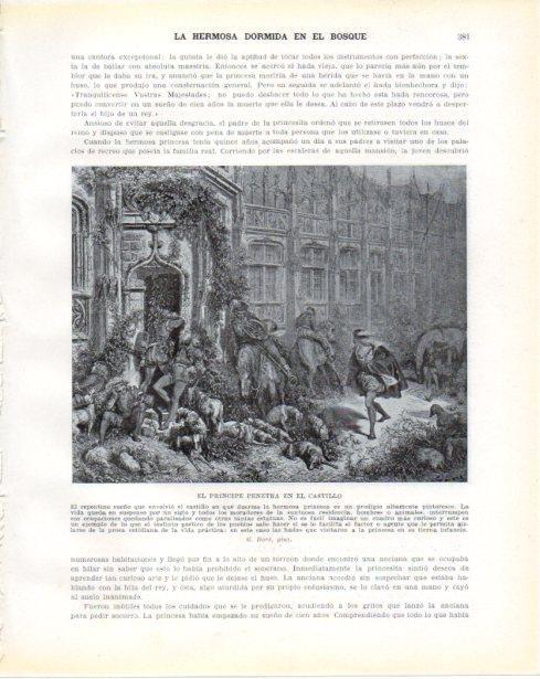 LAMINA V34371: El principe penetra en el castillo por G. Dore