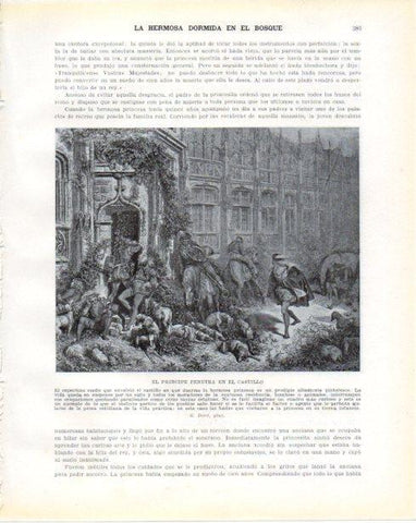 LAMINA V34371: El principe penetra en el castillo por G. Dore