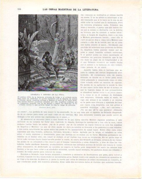 LAMINA V34493: Angelica y Medoro en la India por Gustavo Dore