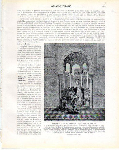 LAMINA V34482: Bradamante en la residencia de Flor de Espina por Gustavo Dore
