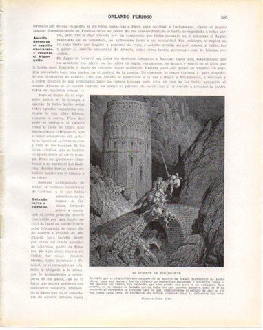 LAMINA V34486: El puente de Rodomonte por Gustavo Dore
