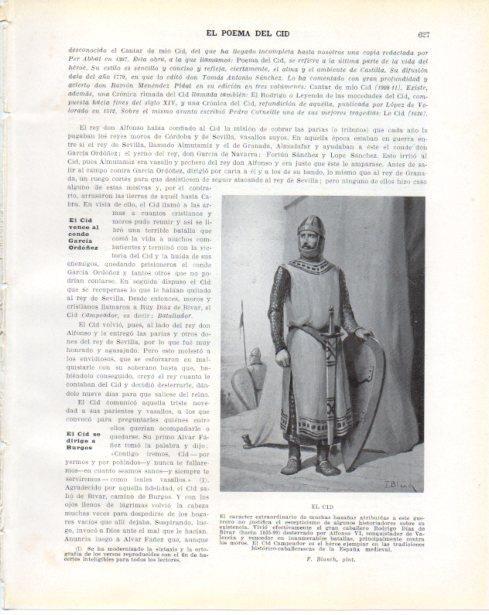 LAMINA V34514: El Cid por F. Blanch