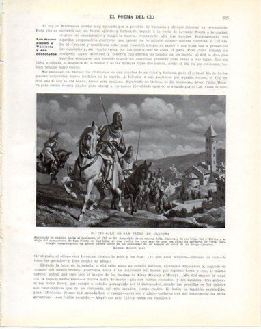 LAMINA V34511: El Cid sale de San Pedro de Cardeña por Ramon Borrell