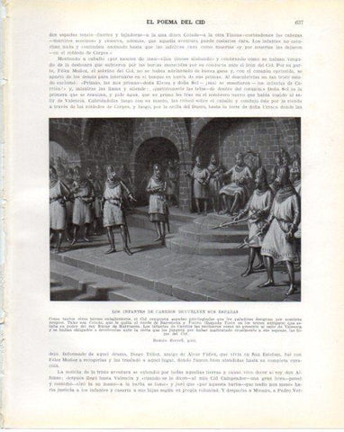 LAMINA V34509: Los Infantes de Carrion devuelven sus espadas por Ramon Borrell