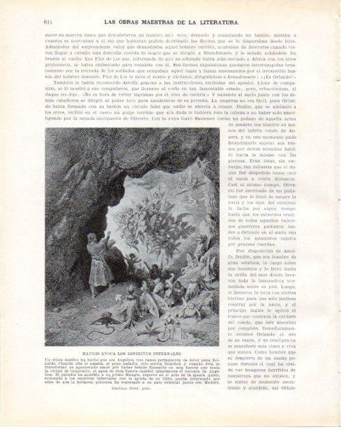 LAMINA V34503: Maugis evoca los espiritus infernales por Gustavo Dore