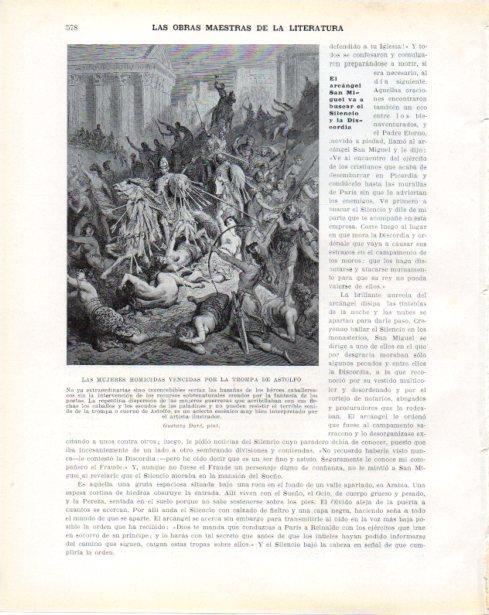 LAMINA V34476: Las Mujeres Homicidas vencidas por la Trompa de Astolfo por Gustavo Dore