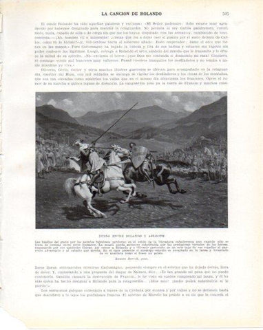 LAMINA V34447: Duelo entre Rolando y Aelroth por Ramon Borrell