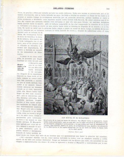 LAMINA V34467: San Miguel en el Monasterio por Gustavo Dore
