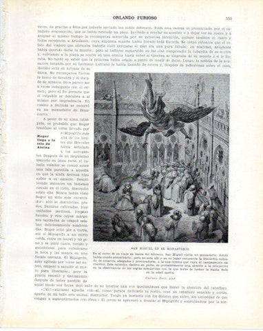 LAMINA V34467: San Miguel en el Monasterio por Gustavo Dore