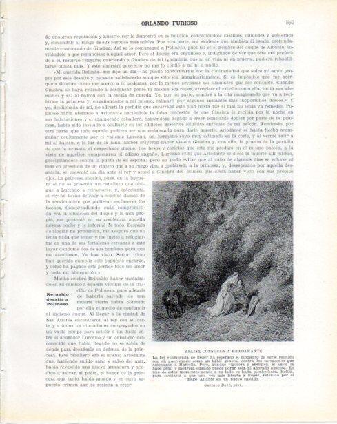 LAMINA V34466: Melisa consuela a Bradamante por Gustavo Dore