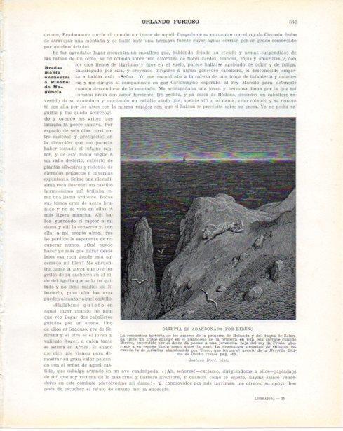 LAMINA V34460: Olimpia es abandonada por Bireno por Gustavo Dore