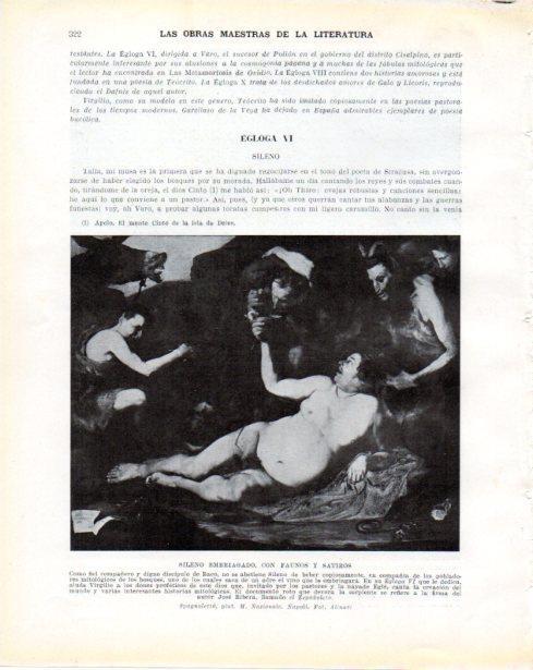 LAMINA V34341: Sileno embriagado con Faunos y Satiros por Spagnoletto