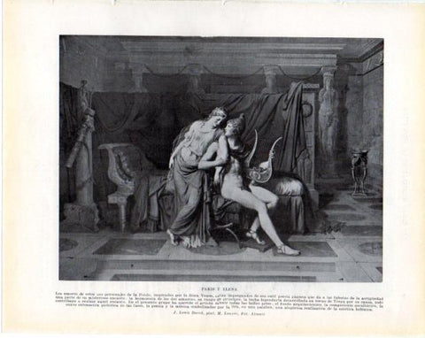 LAMINA V34223: Paris y Elena por J. Louis David