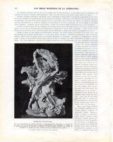 LAMINA V34216: Prometeo encadenado escultura por N. Adam