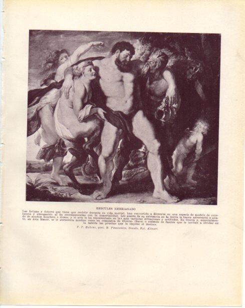 LAMINA V34215: Hercules embriagado por Rubens