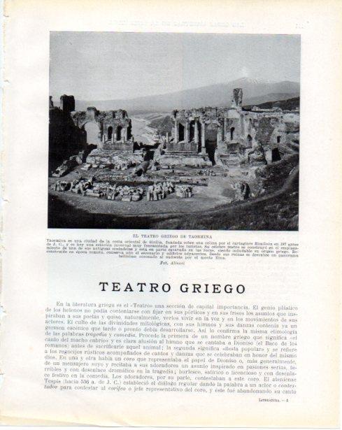 LAMINA V34213: Vista teatro griego de Taormina