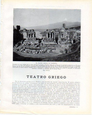 LAMINA V34213: Vista teatro griego de Taormina