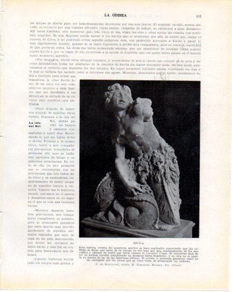 LAMINA V34210: Escila escultura por G. da Montorsoli