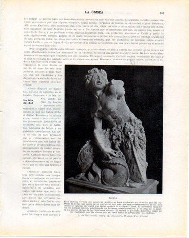 LAMINA V34210: Escila escultura por G. da Montorsoli