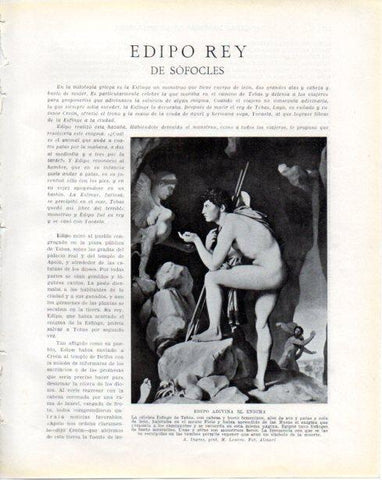 LAMINA V34218: Edipo adivina el enigma por A. Ingres