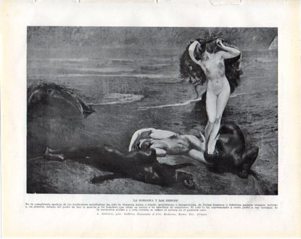 LAMINA V34231: La Gorgona y los Heroes por A. Sartorio