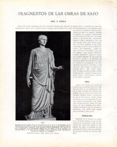 LAMINA V34249: Safo escultura, Villa Albani