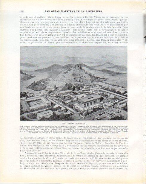 LAMINA V34248: Vista recinto de los Juegos Olimpicos ilustracion