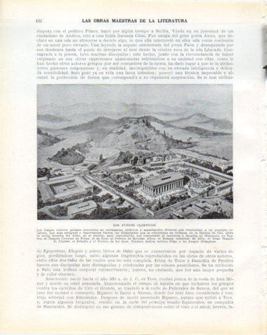 LAMINA V34248: Vista recinto de los Juegos Olimpicos ilustracion