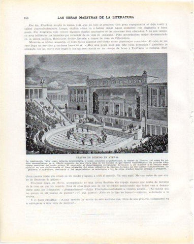 LAMINA V34245: Teatro de Dionisio en Atenas ilustracion
