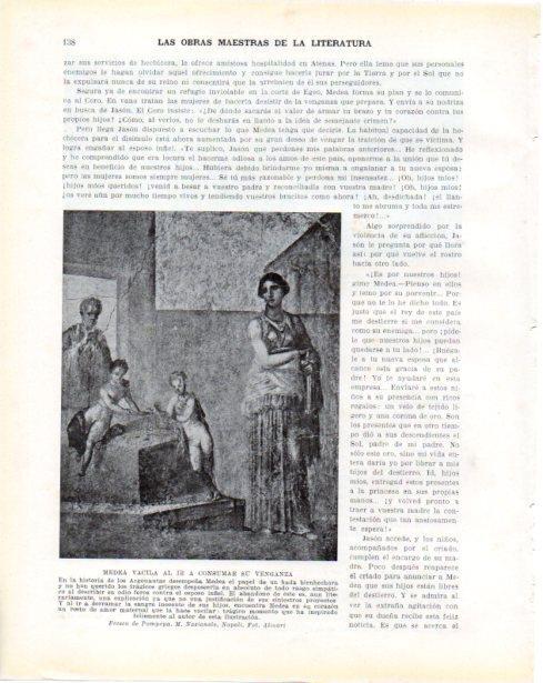 LAMINA V34236: Medea vacila al ir a consumar su venganza fresco de Pompeya