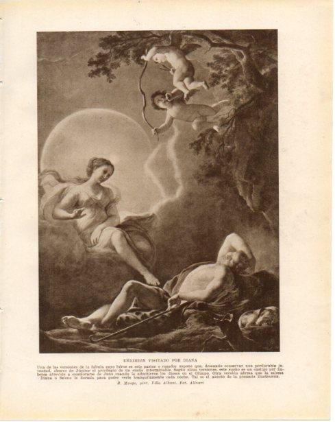 LAMINA V34234: Endimion visitado por Diana por R. Mengs