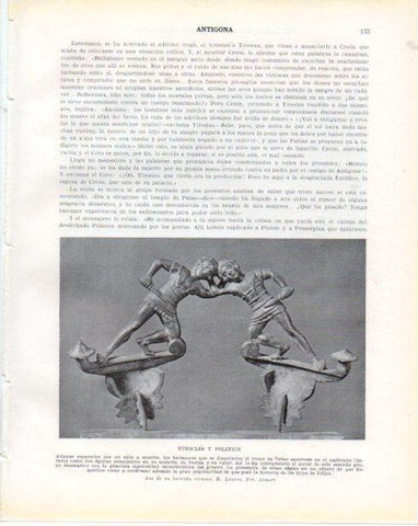 LAMINA V34233: Eteocles y Polinice asa de un barreño etrusco