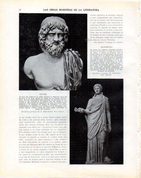 LAMINA V34206: Pluton y Proserpina esculturas 