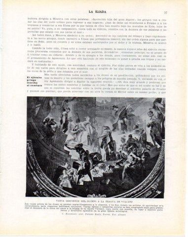 LAMINA V34180: Venus desciende del Olimpo a la fragua de Vulcano por C. Beaumont