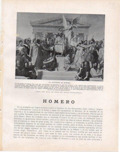LAMINA V34176: La Apoteosis de Homero por Ingres