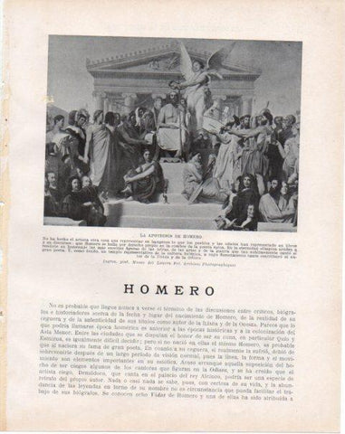 LAMINA V34176: La Apoteosis de Homero por Ingres