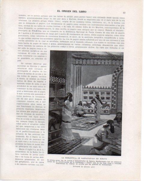 LAMINA V34172: La biblioteca de Sardanapalo en Ninive por Fernand Le Quesne