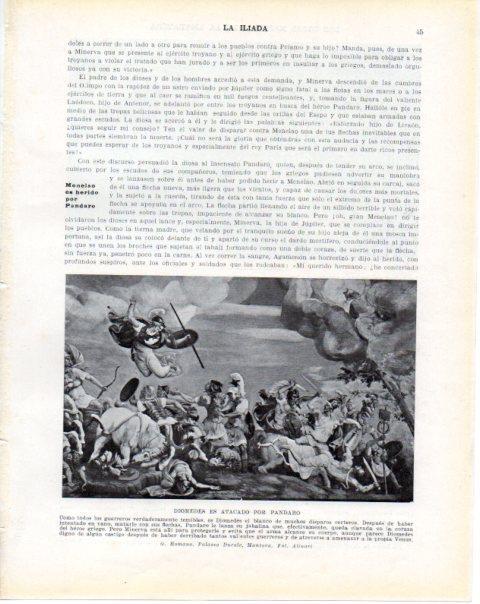 LAMINA V34184: Diomedes es atacado por Pandaro por G. Romano