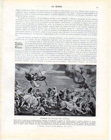 LAMINA V34184: Diomedes es atacado por Pandaro por G. Romano