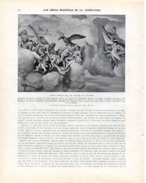 LAMINA V34185: Venus desmayada en brazos de Jupiter por G. Romano