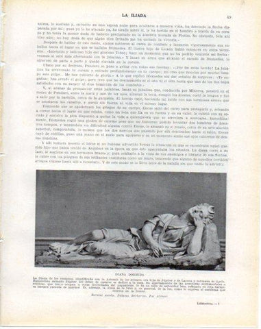 LAMINA V34186: Diana dormida escultura por Bernini