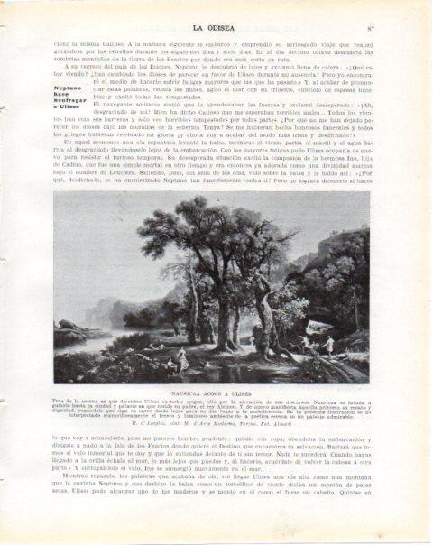 LAMINA V34203: Nausicaa acoge a Ulises por M. d'Azeglio