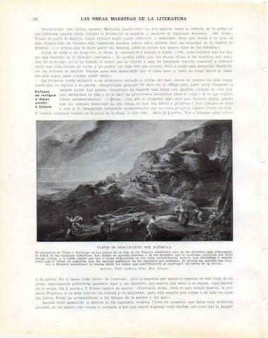 LAMINA V34202: Ulises es descubierto por Nausicaa por Rubens